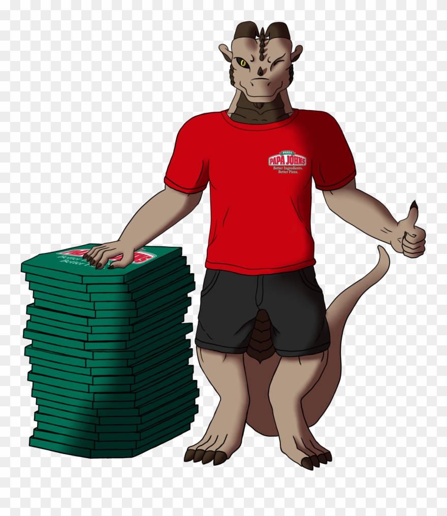 Pizza Delivery Dragon Clipart