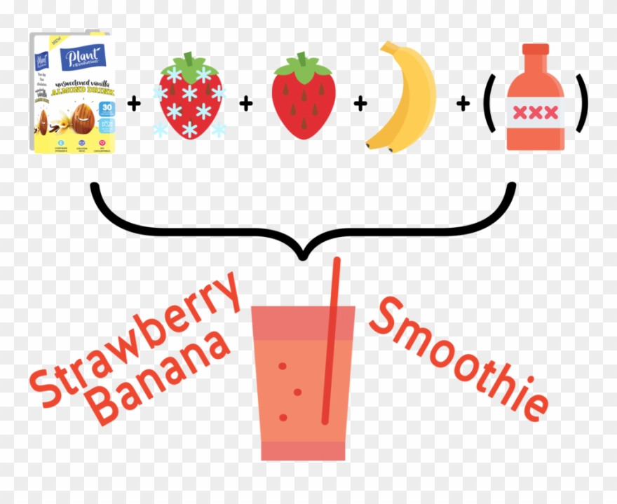 Strawberry Banana Smoothie Clipart