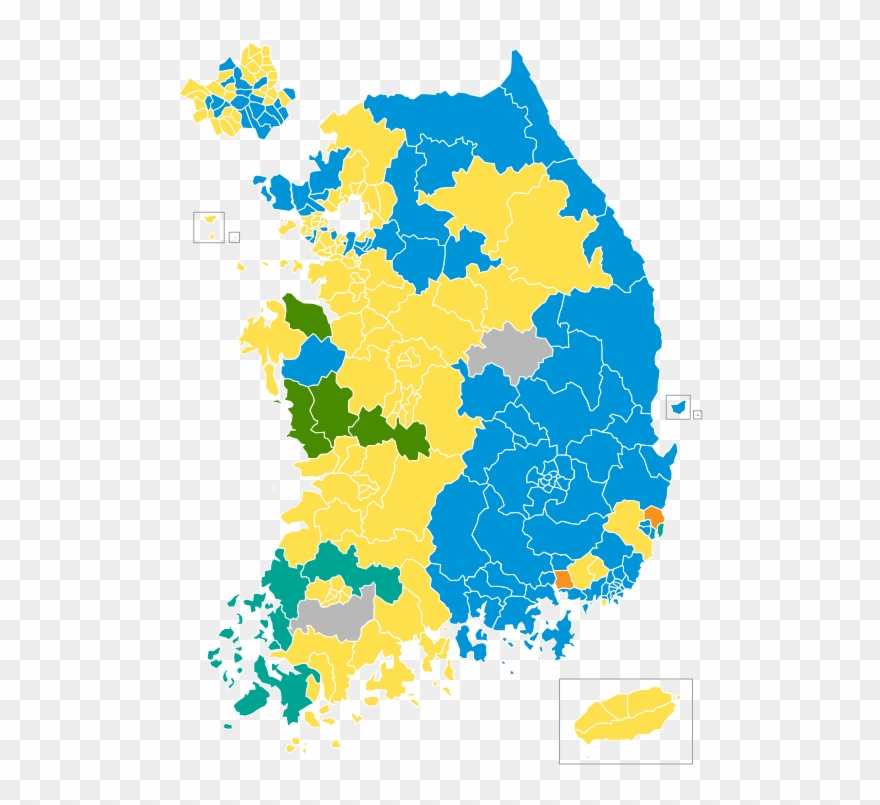 South Korean Legislative Election 2004 Districts Clipart
