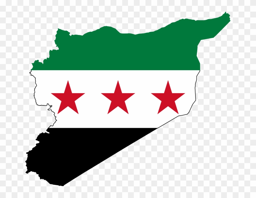 Flag Map Of Syria Clipart