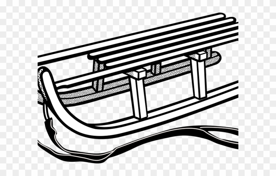 Sleigh Clipart Snow Sled - Png Download