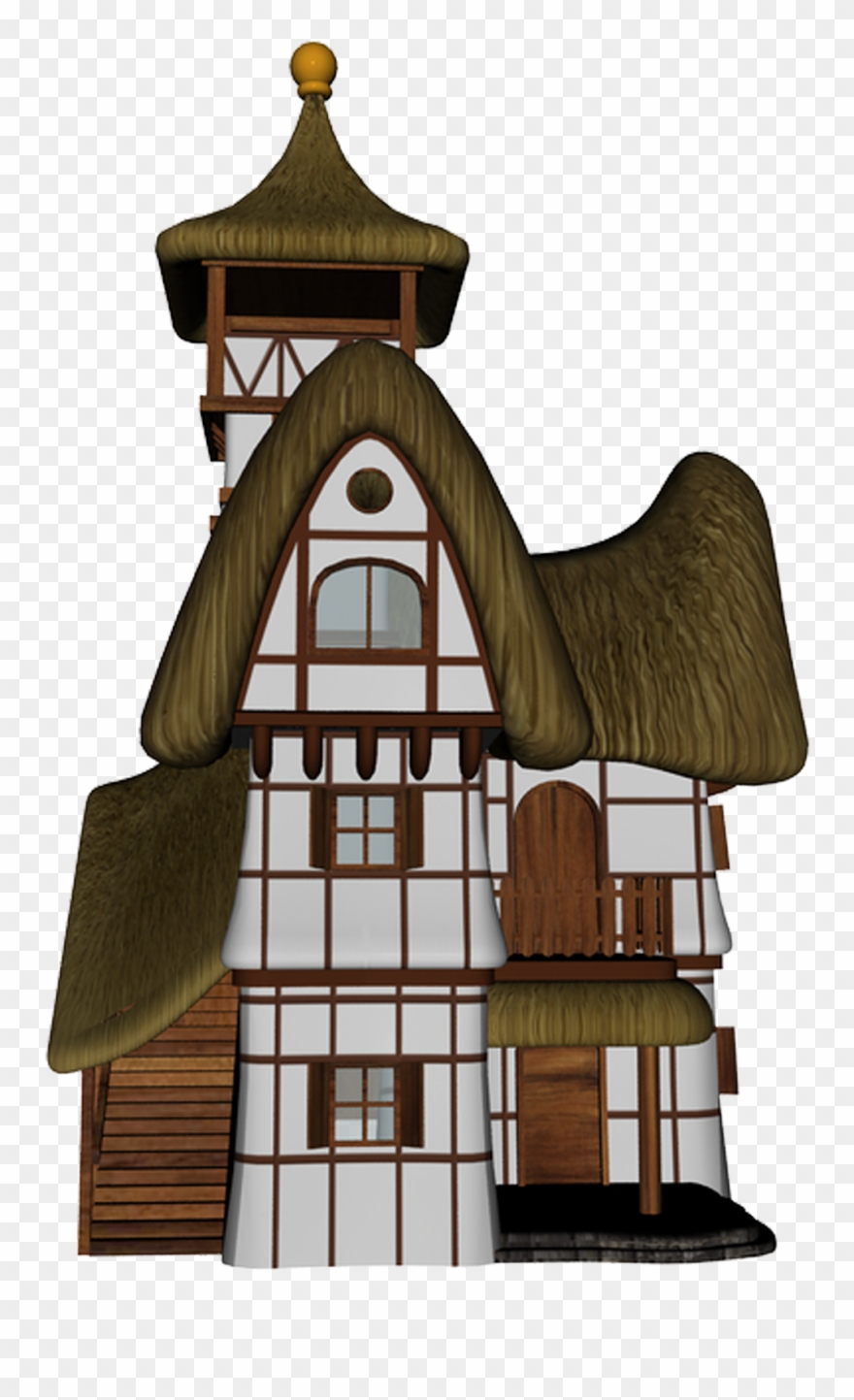 Mushroom Clipart Crazy House - Png Download