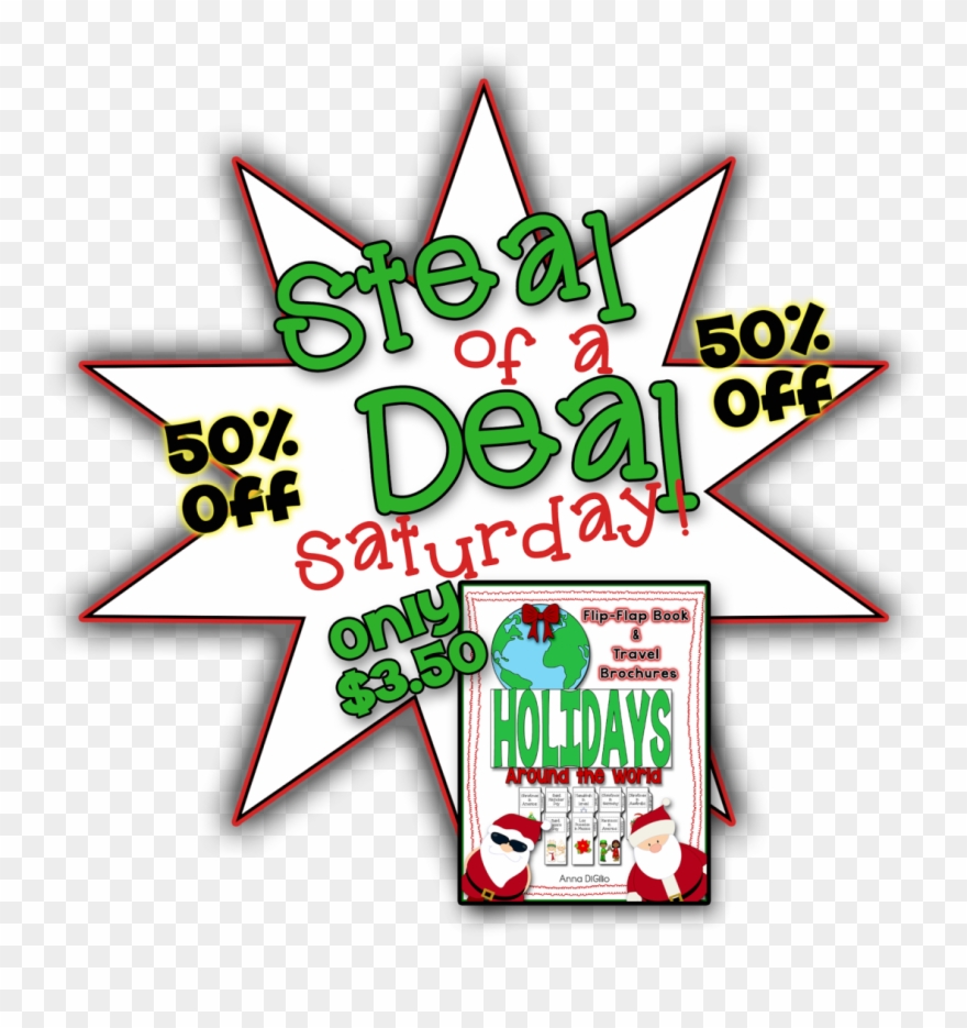 Steal Of A Deal Saturday Holiday Fun Clipart