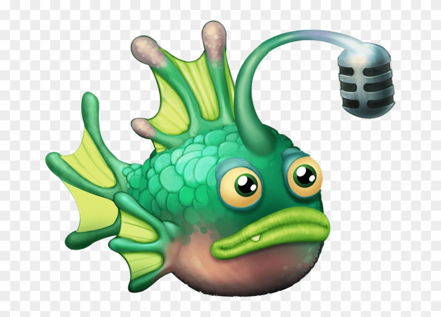 Angler Baby With Attached Microphone Clipart