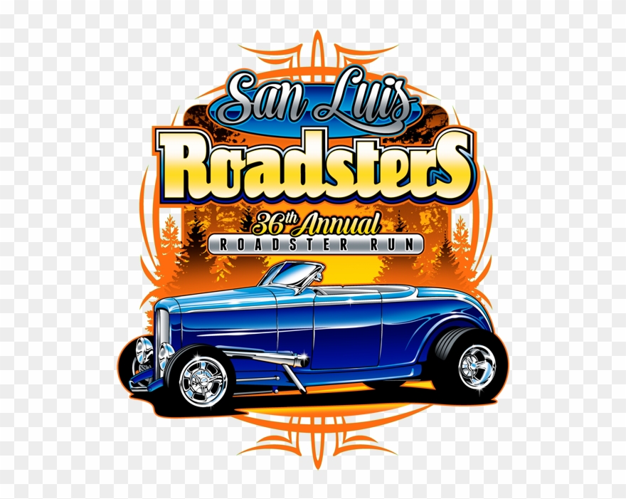 Slo Roadsters Rod Run T-shirt Clipart