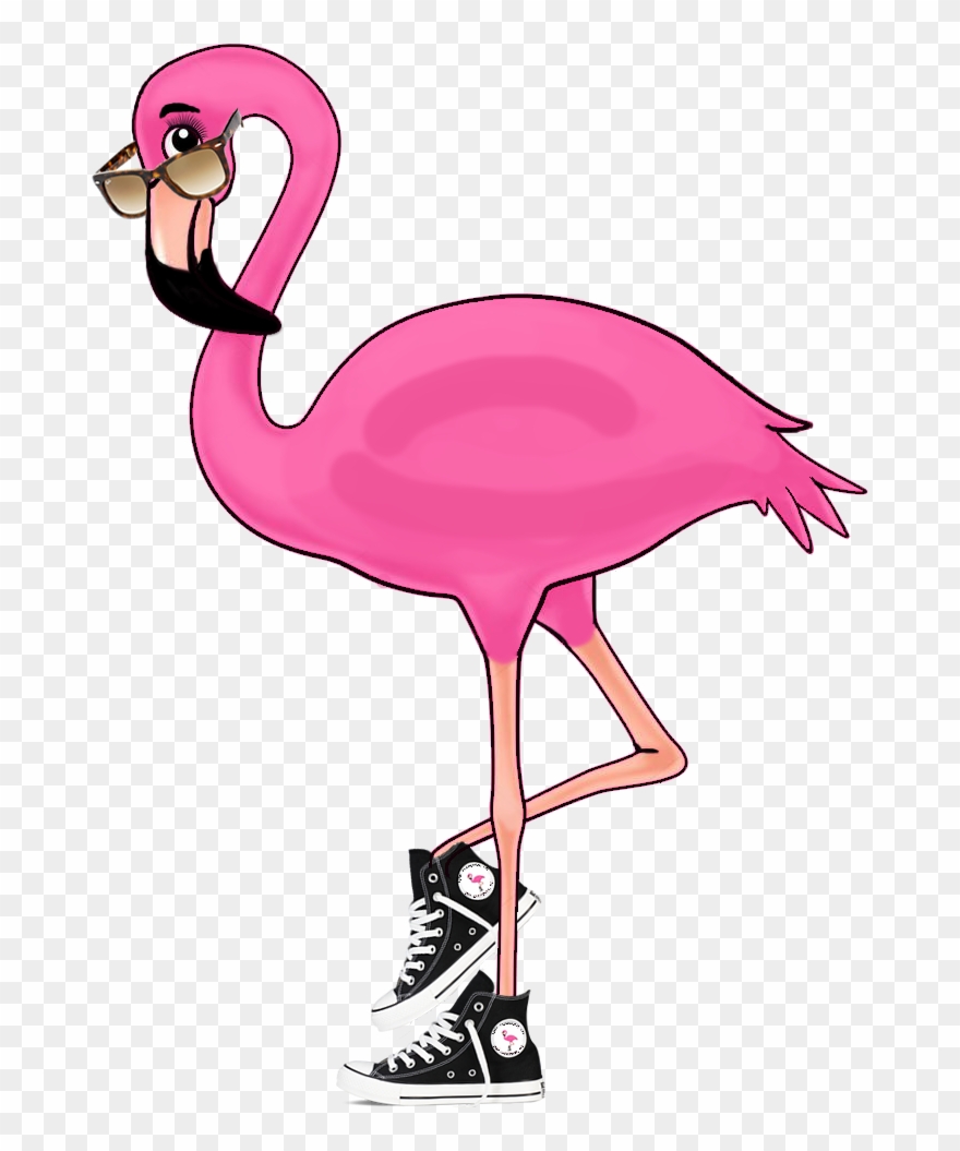 Surf Flamingo Clipart
