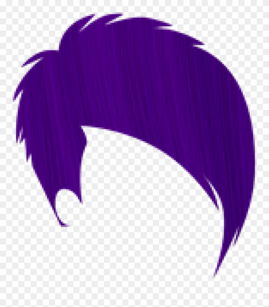 Crazy Clipart Purple Hair - Png Download
