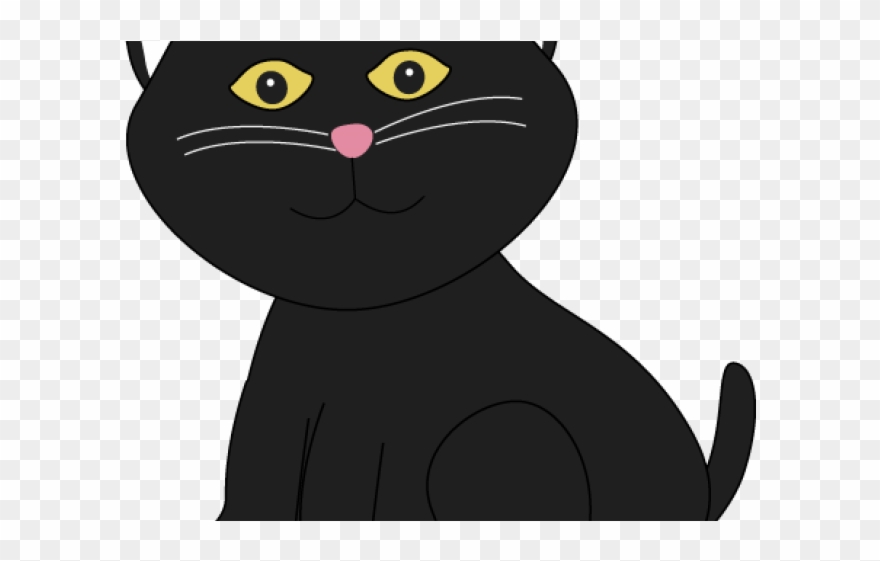 Tuxedo Cat Clipart Black Kitten - Png Download