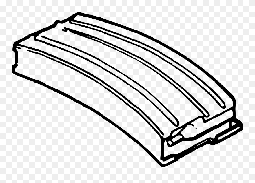 M16 Rifle Magazine Linedraw Clipart