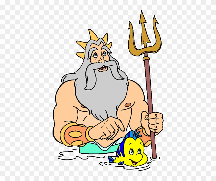 The Little Mermaid King Triton Clip Art Clipart - Png Download