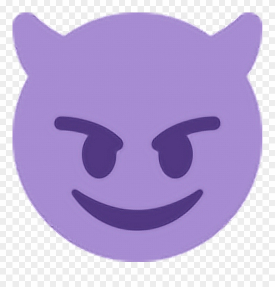 Purple Devil Evil Emoji Emoticon Face Expression Feelin Clipart