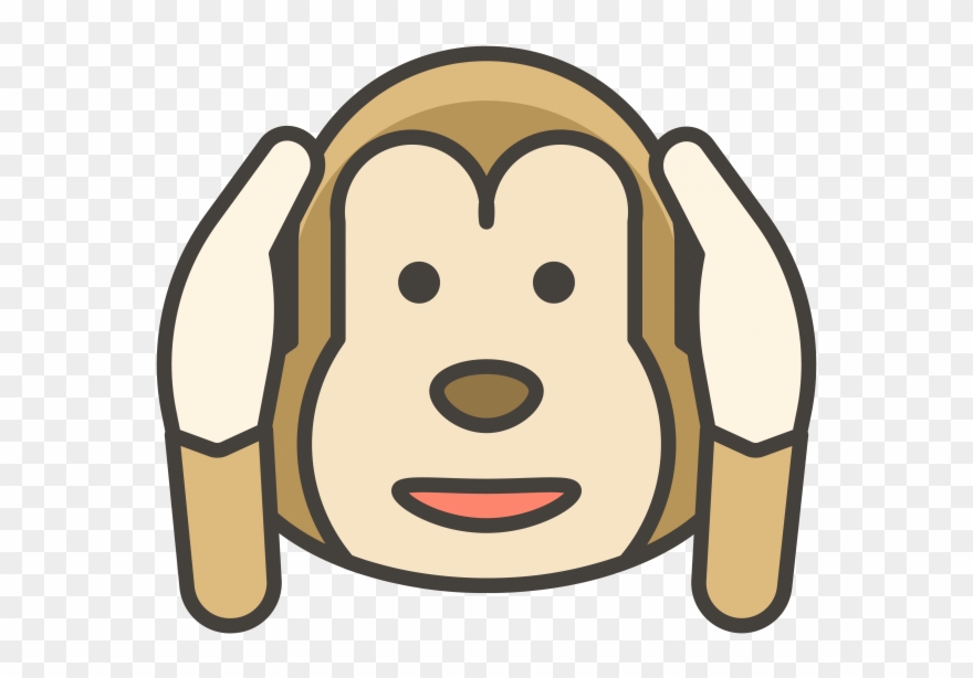 Hear No Evil Monkey Emoji Clipart