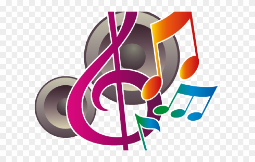Speakers Clipart Music Notes - Png Download