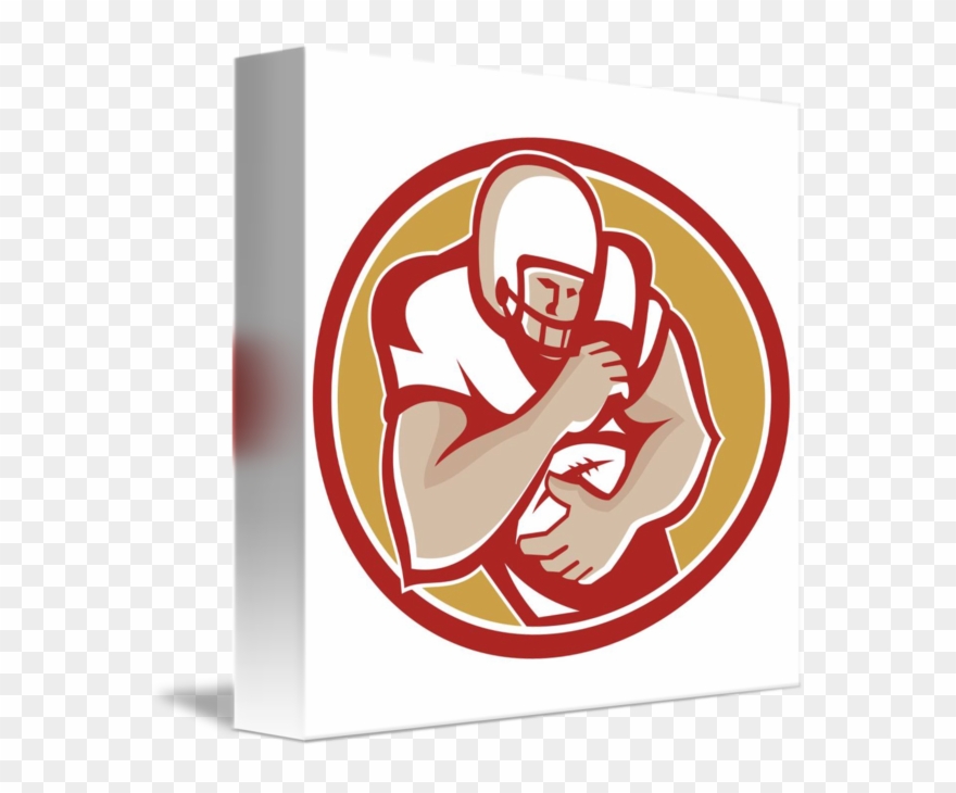 American Gridiron Wide Receiver Running By Aloysius Clipart