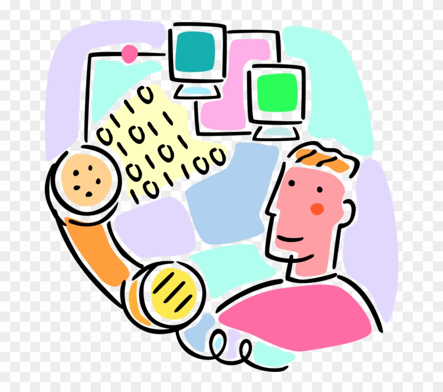 Vector Illustration Of Telephone Handset Receiver With Clipart