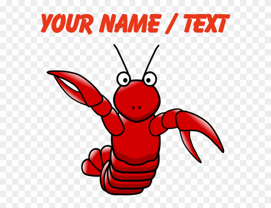Custom Cartoon Lobster Shower Curtain Clipart