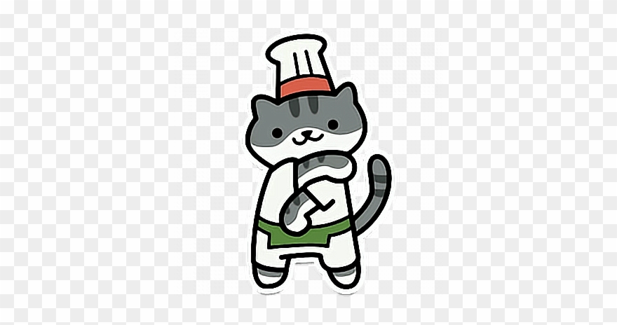 Neko Nekoatsume Cat Cute Kawaii Chef Clipart