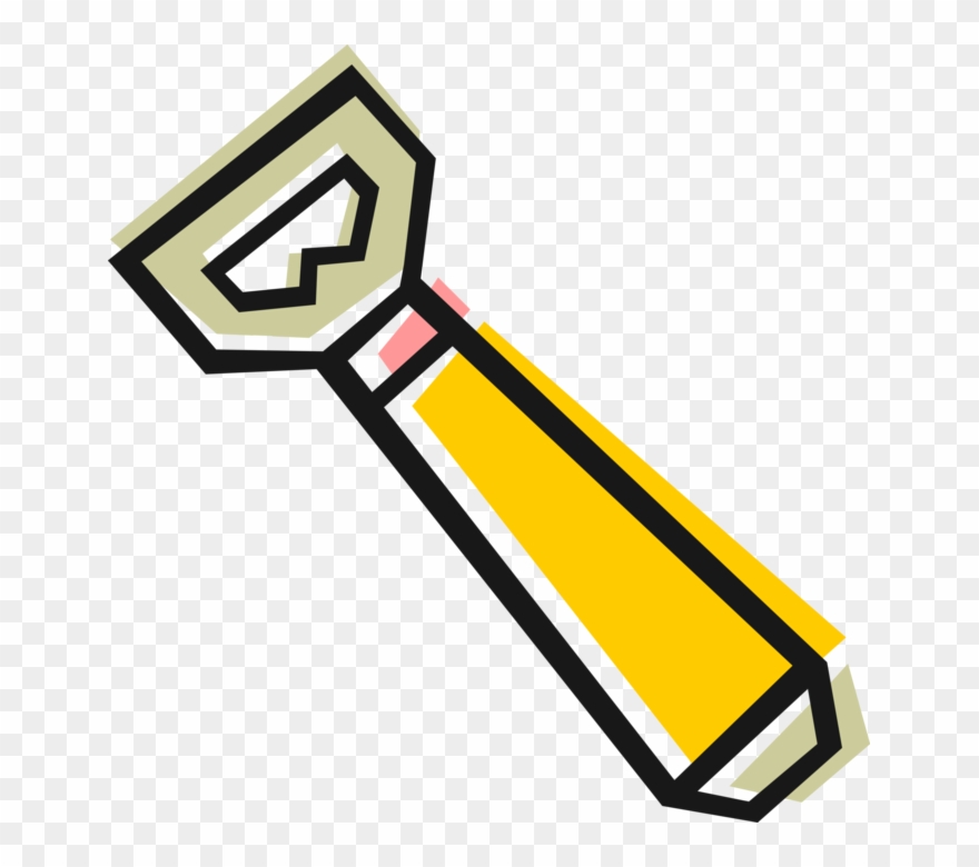 Vector Illustration Of Bottle Opener Removes Metal Clipart