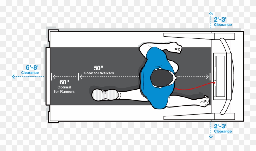 Drawing Of A Man Running On A Treadmill Clipart