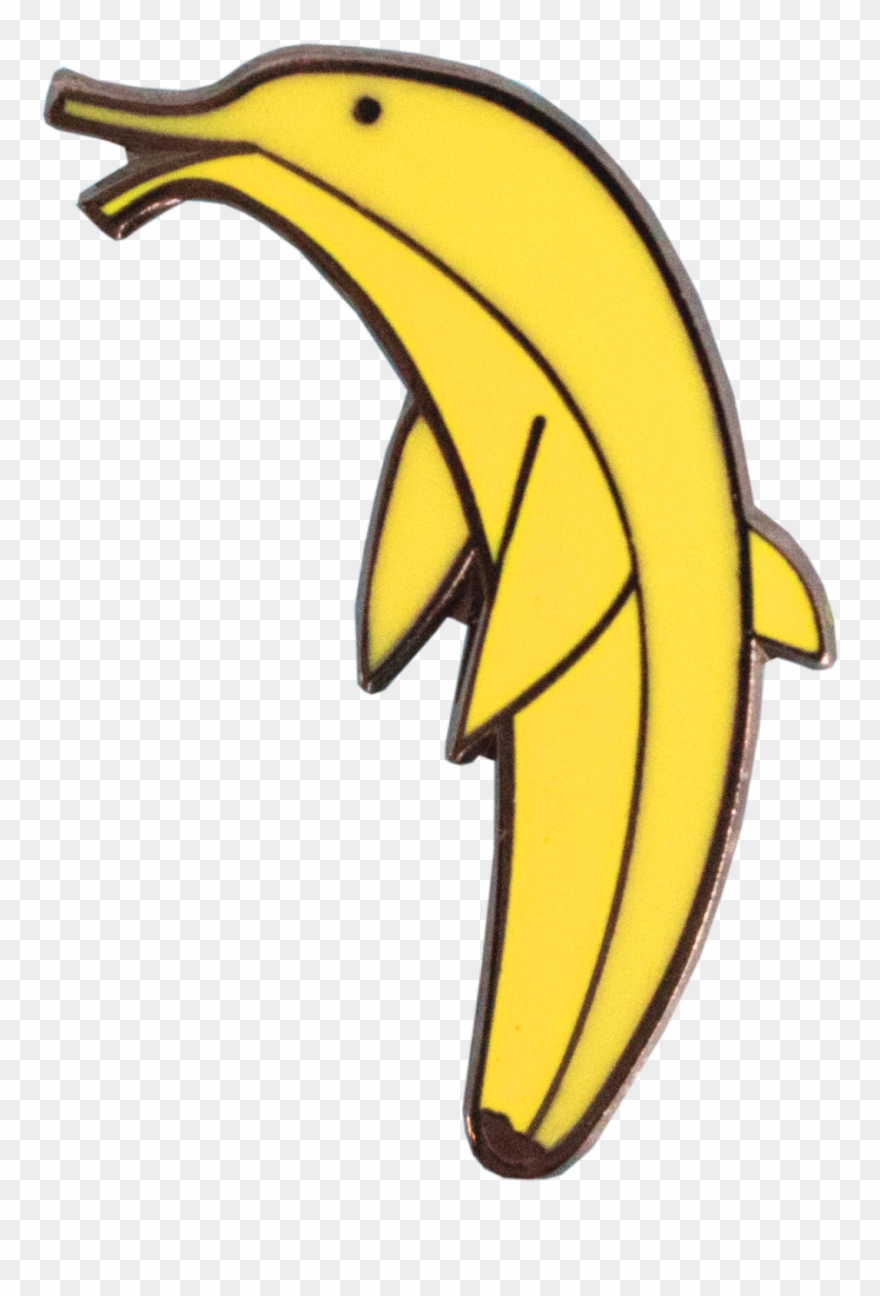 Banana Dolphin Pin Clipart
