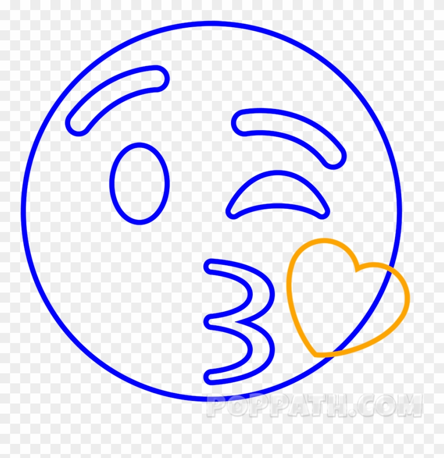 Now Draw A Heart Next To The Lips So That It Can Clearly Clipart