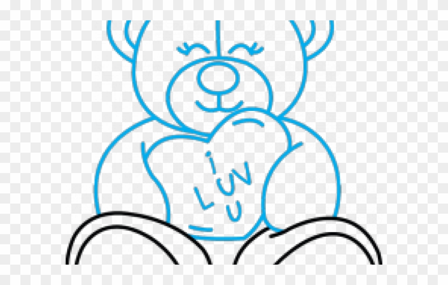Drawn Teddy Bear Valentines Clipart