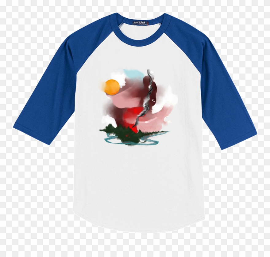 Forest Fire Baseball Tee Clipart