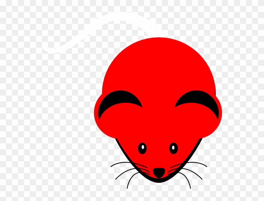 Red Mouse Clip Art At Clker Com - Png Download