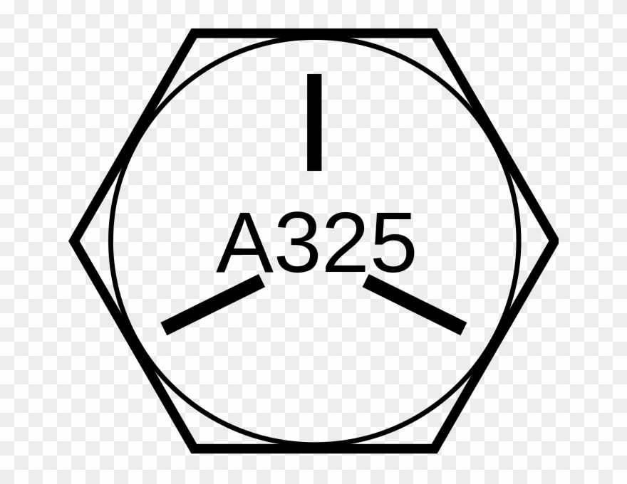 Hex Cap Screw-astm A325 Lines Clipart