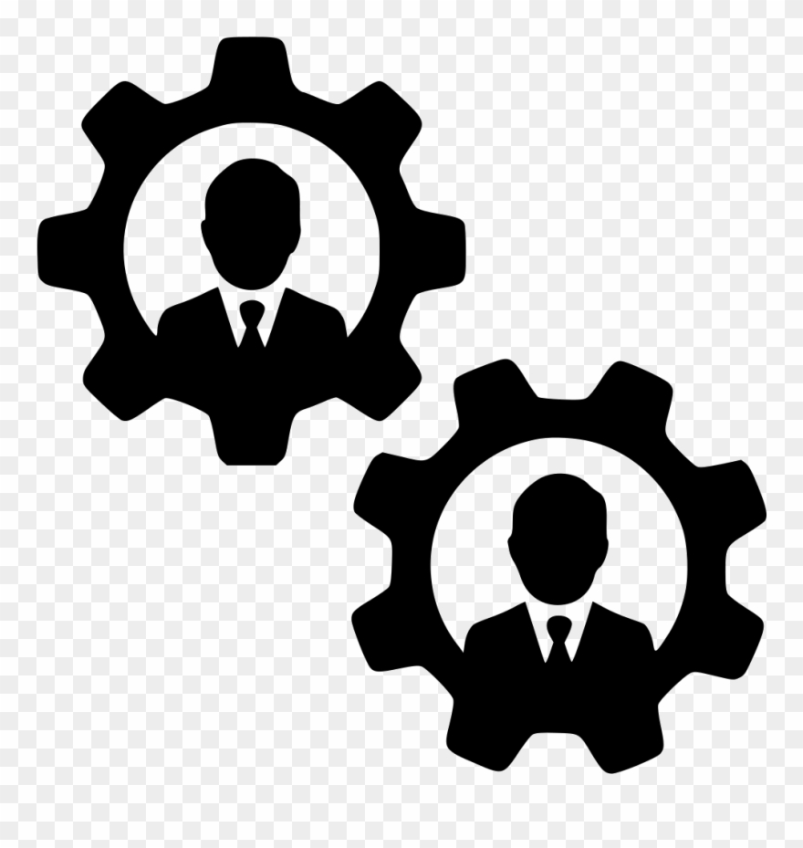 Settings Users Men Teamwork Cogs Gears Comments Clipart