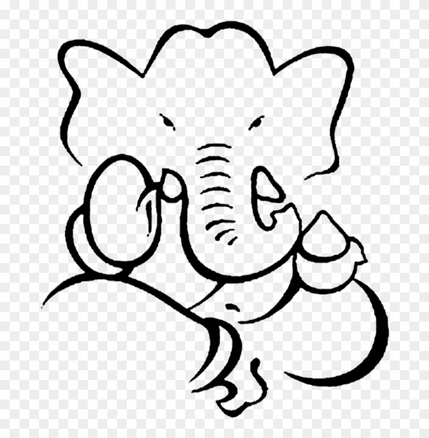 Drawing Ganesh Elephant Clipart