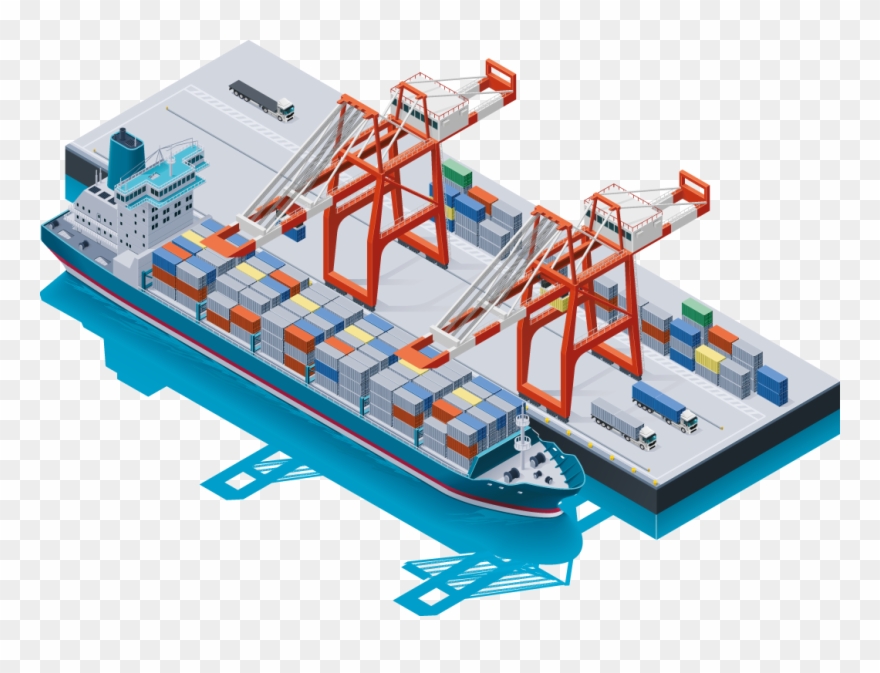 Ships And Containers Clipart