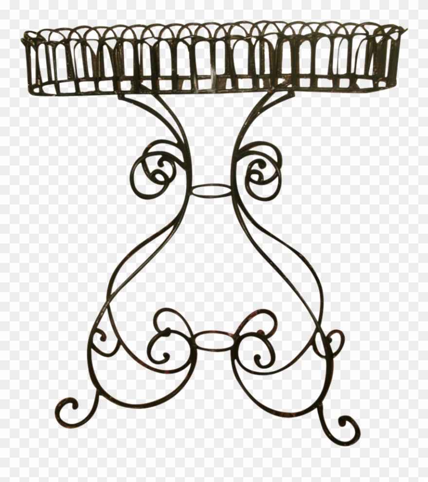 Wrought Iron Planter Large Early 1900's Clipart