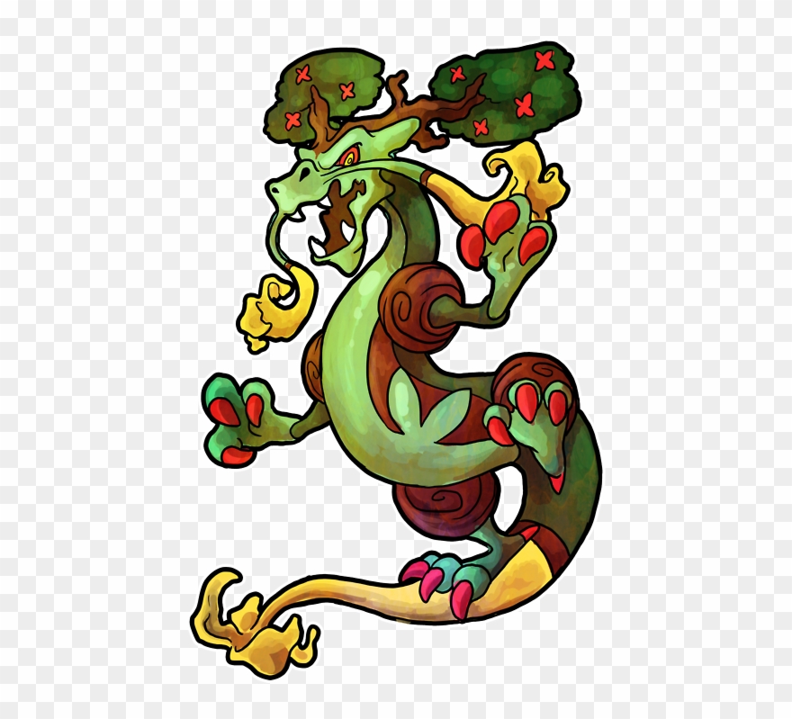 Omnis Region Azure Dragon Of The East Legendary Design Clipart