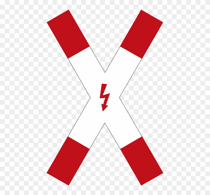 Andreaskreuz Mit Blitzpfeil, Stvo Clipart