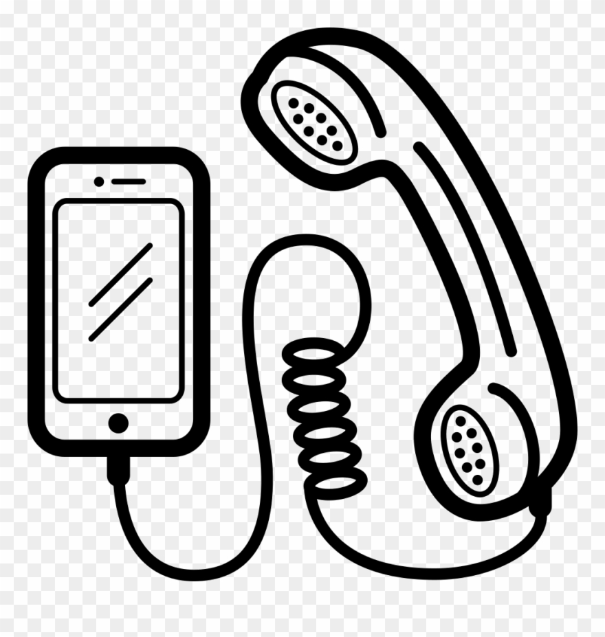 Cellular Phone Set With Auricular And Cord Comments Clipart