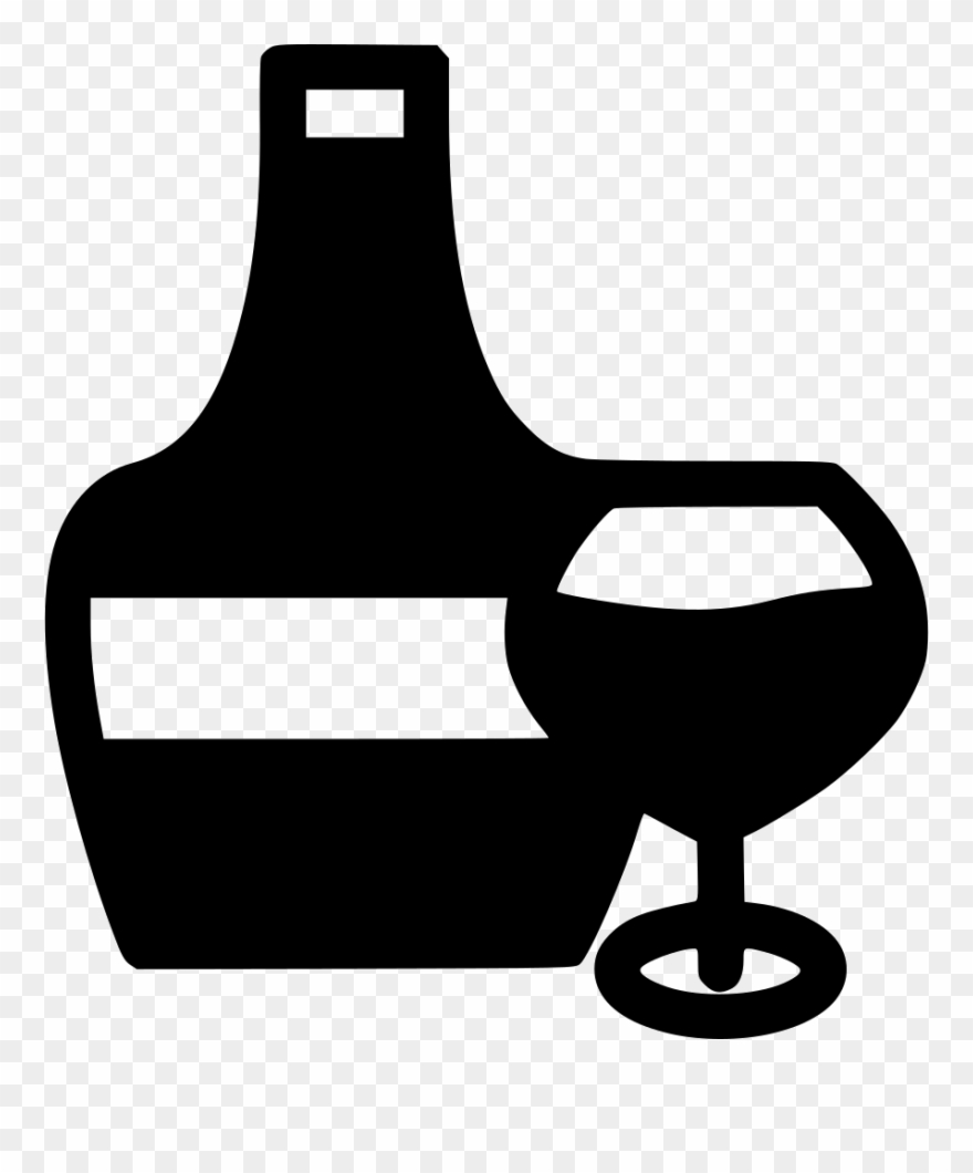 Alcohol Bottle And Glass Comments Clipart