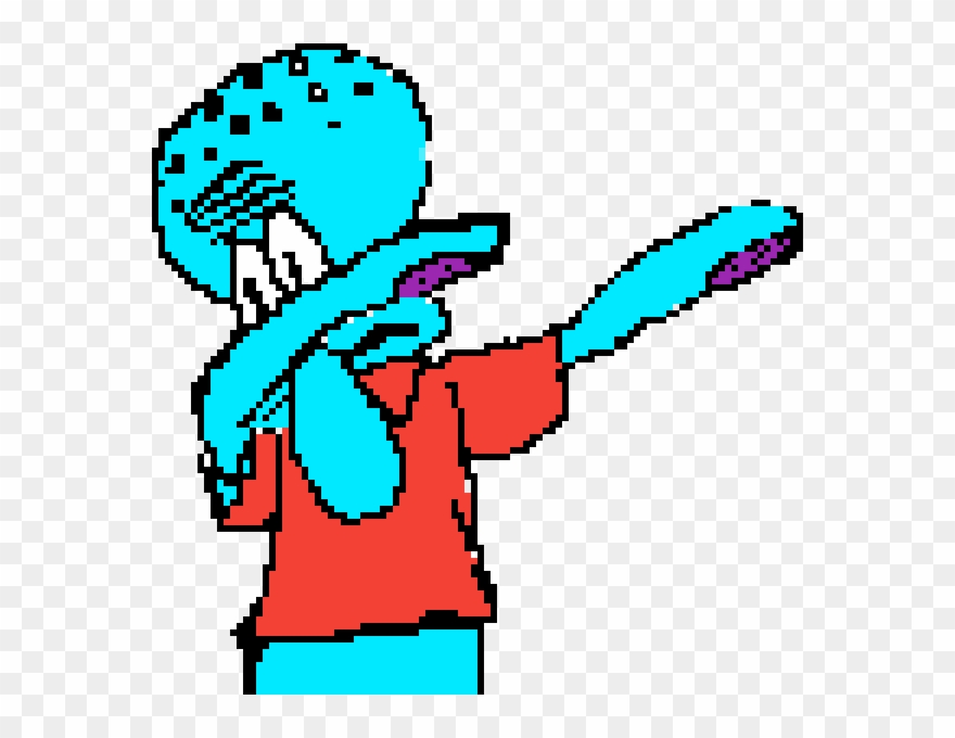 Squidward Dabbing Clipart