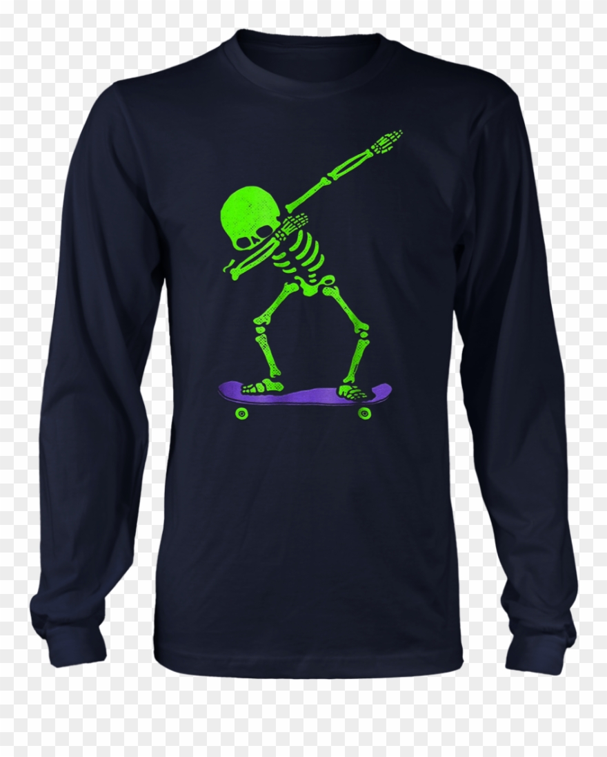Halloween Dabbing Skeleton Skateboard T-shirt Dab Skate Clipart