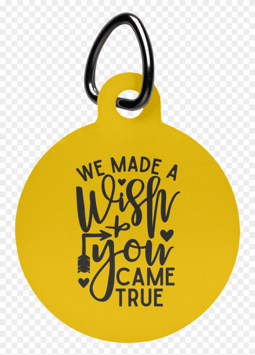 We Made A Wish Circle Pet Tag Clipart