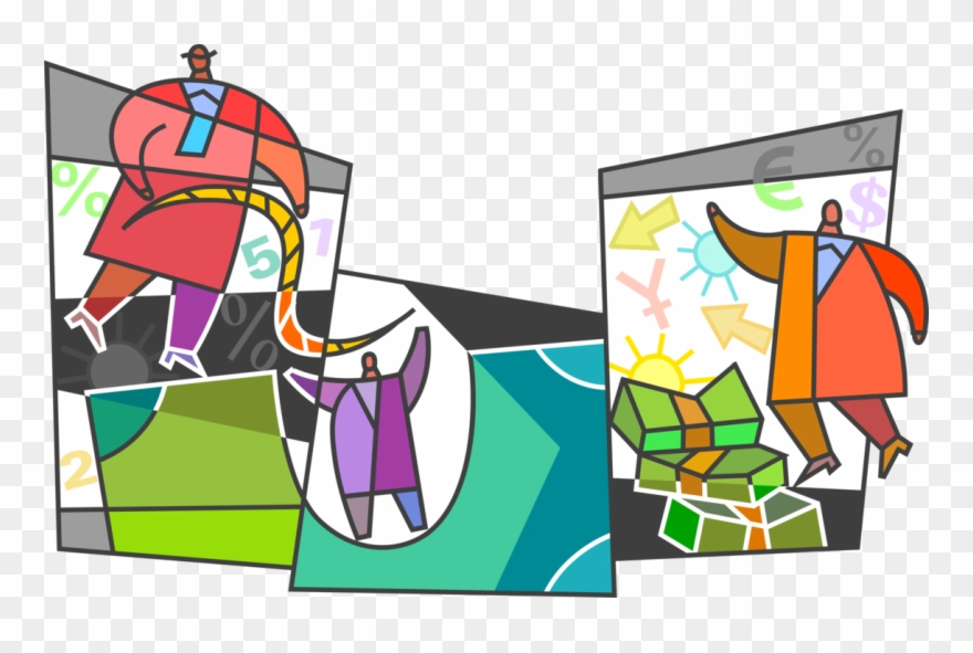 Vector Illustration Of Corporate Lifeline Rope To Climb Clipart