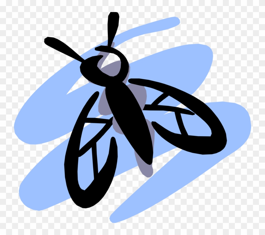 Vector Illustration Of Housefly Insect Fly Symbol On Clipart