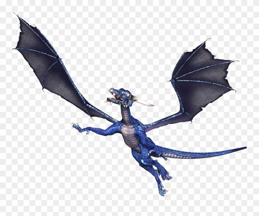 Dragon Blue Flying Clipart