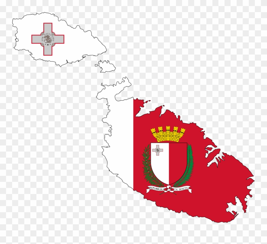 Map Flag With Coat Of Arms Clipart