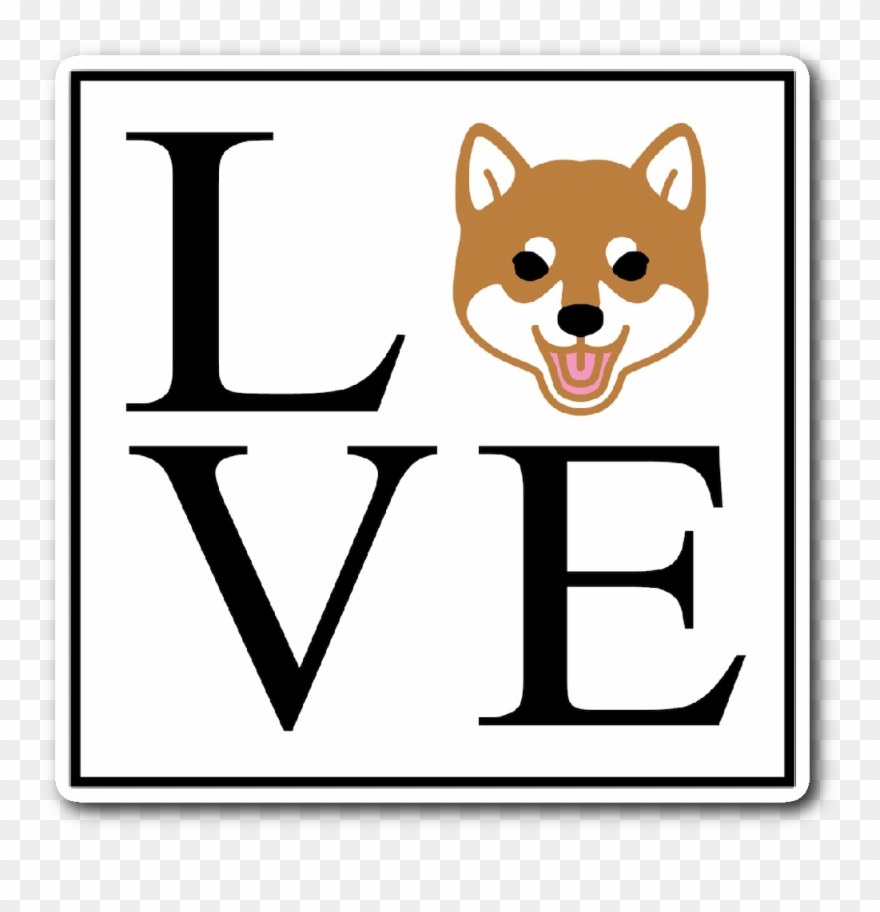 Shiba Inu Love Sticker Clipart