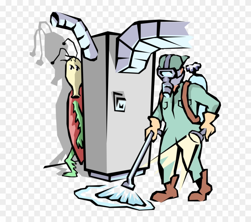 Vector Illustration Of Pest Control Exterminator Technician Clipart