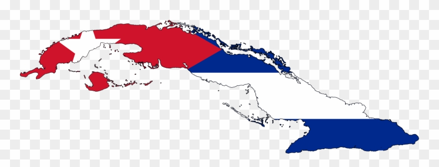 Cuba Flag Map Clipart