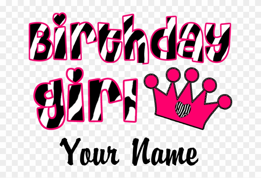 Birthday Girl Zebra T-shirt Clipart