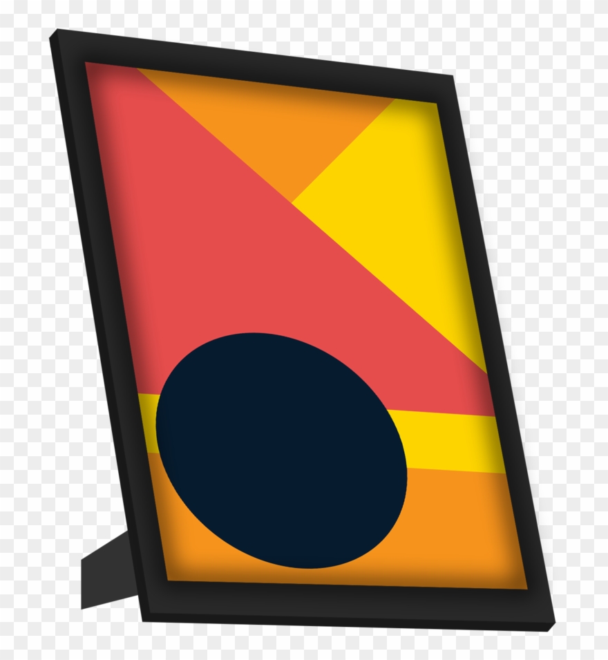 Framed Art, Abstract Shapes And Blue Circle Framed Clipart