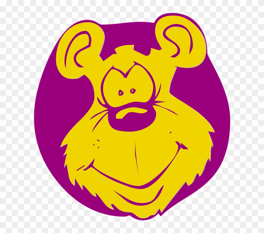 Cute, Bear, Face, Cartoon, Happy, Animal, Teddy Clipart